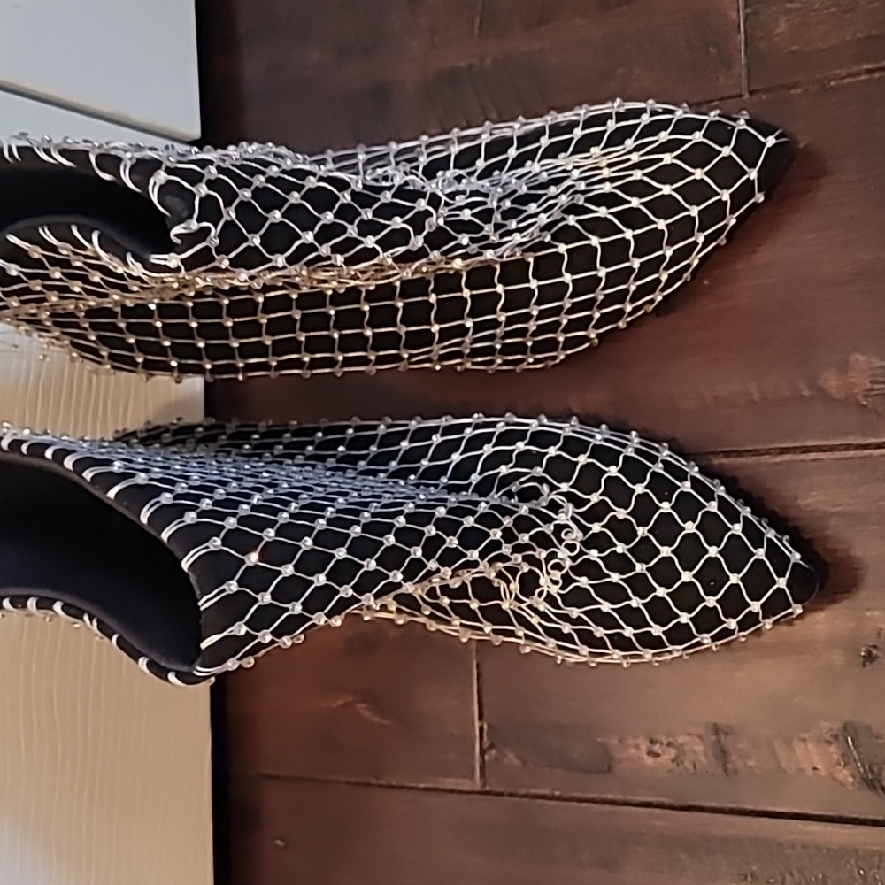 NWOT PRIVILEGE PERINE FISHNET BOOTIES
